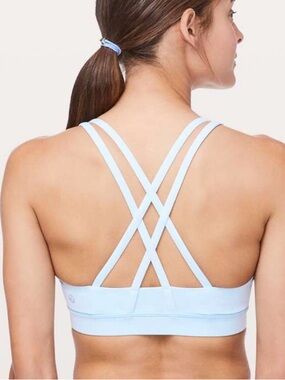 lululemon athletica Light Blue Double Crisscross Sports Bra
